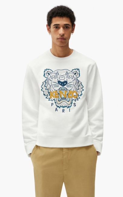 Kenzo Men Tiger Sweatshirt White